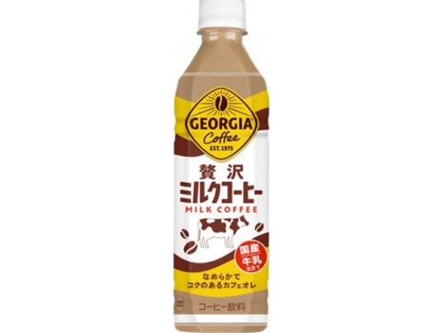 【ケース販売】ジョージア 贅沢ミルクコーヒーＰ５００ｍｌ  ×24 【全国送料無料】(一部地域別途)・まとめ買い・防災備蓄にも最適の画像