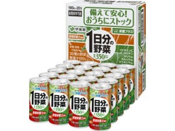 【ケース販売】伊藤園 １日分の野菜 缶１９０ｇ×２０本 ×1 【全国送料無料】(一部地域別途)・まとめ買い・防災備蓄にも最適の画像