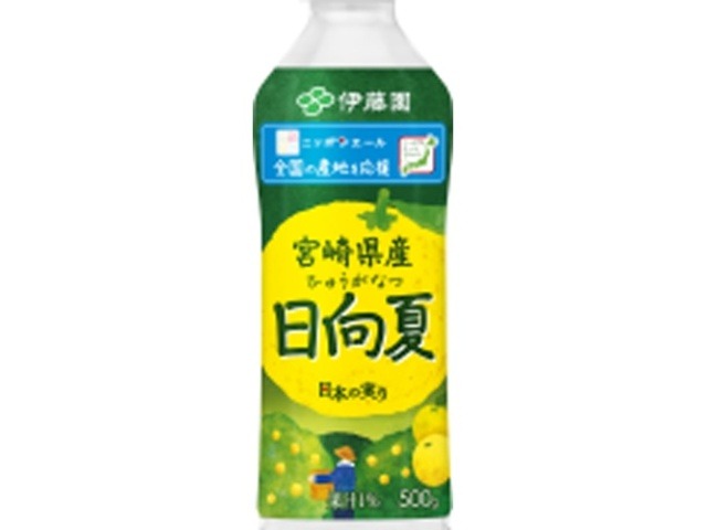 【ケース販売】伊藤園 ニッポンエール 宮崎県産日向夏Ｐ５００ｇ ×24 【全国送料無料】(一部地域別途)・まとめ買い・防災備蓄にも最適の画像