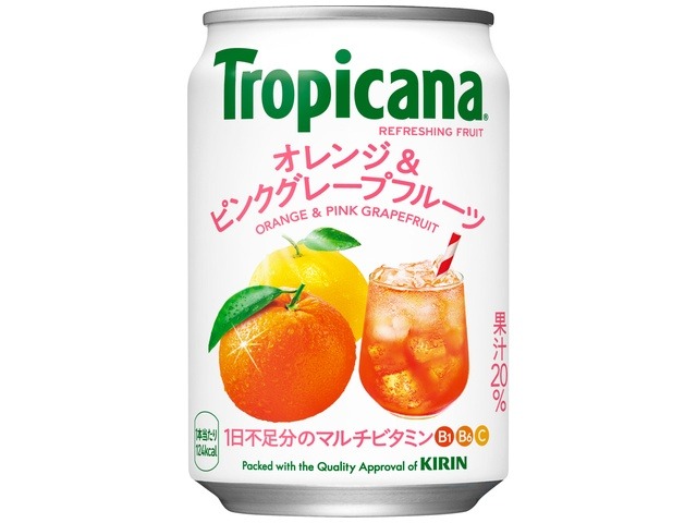 【ケース販売】トロピカーナオレンジ＆ピンクＧＦ缶２８０ｇ  ×24 【全国送料無料】(一部地域別途)・まとめ買い・防災備蓄にも最適の画像