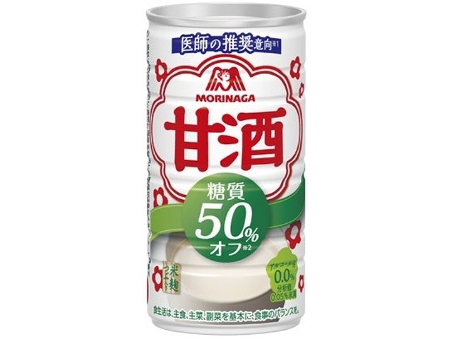 【ケース販売】森永 甘酒糖質５０％オフ缶 １８５ｇ  ×30 【全国送料無料】(一部地域別途)・まとめ買い・防災備蓄にも最適の画像
