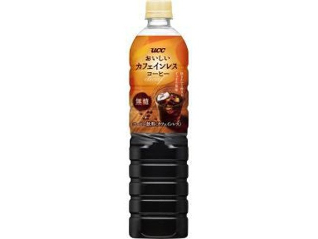 【ケース販売】ＵＣＣ カフェインレスコーヒー無糖Ｐ９００ｍｌ ×12 【全国送料無料】(一部地域別途)・まとめ買い・防災備蓄にも最適の画像