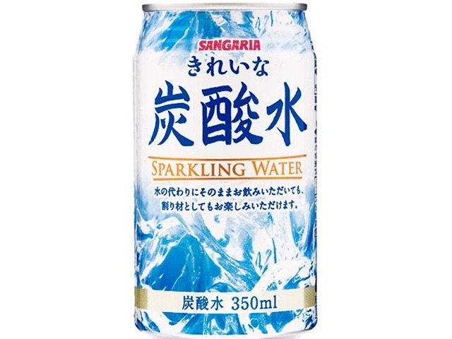 【ケース販売】サンガリア きれいな炭酸水 缶３５０ｍｌ ×24 【全国送料無料】(一部地域別途)・まとめ買い・防災備蓄にも最適の画像