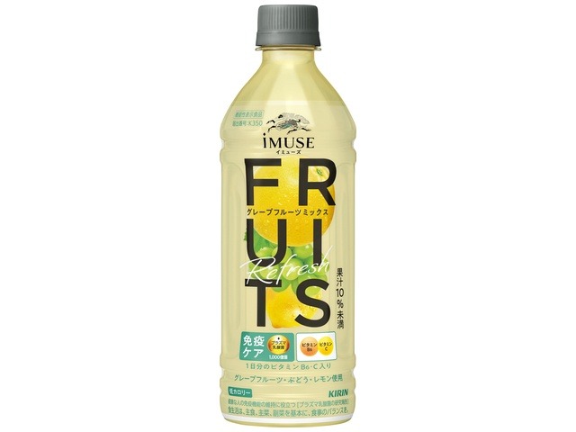 【ケース販売】キリン イミューズ グレープフルーツＰ５００ｍｌ  ×24 【全国送料無料】(一部地域別途)・まとめ買い・防災備蓄にも最適の画像