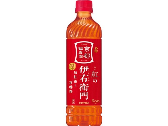 【ケース販売】サントリー 紅の伊右衛門 Ｐ６００ｍｌ  ×24 【全国送料無料】(一部地域別途)・まとめ買い・防災備蓄にも最適の画像