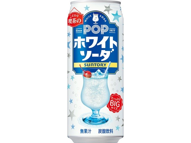 【ケース販売】サントリー ＰＯＰホワイトソーダ缶４９０ｍｌ  ×24 【全国送料無料】(一部地域別途)・まとめ買い・防災備蓄にも最適の画像