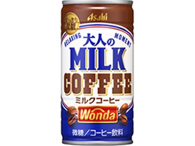 【ケース販売】ワンダ 大人のミルクコーヒー 缶１８５ｇ  ×30 【全国送料無料】(一部地域別途)・まとめ買い・防災備蓄にも最適の画像