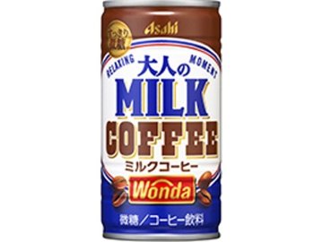 【ケース販売】ワンダ 大人のミルクコーヒー 缶１８５ｇ  ×30 【全国送料無料】(一部地域別途)・まとめ買い・防災備蓄にも最適の画像