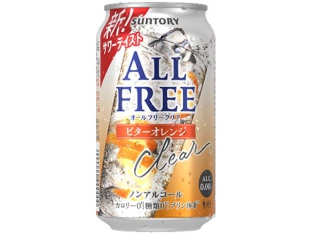 【ケース販売】オールフリー クリア ビターオレンジ ３５０ｍｌ ×24 【全国送料無料】(一部地域別途)・まとめ買い・防災備蓄にも最適の画像