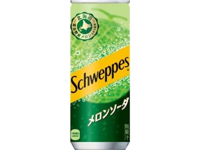【ケース販売】シュウェップス メロンソーダ 缶２５０ｍｌ  ×30 【全国送料無料】(一部地域別途)・まとめ買い・防災備蓄にも最適の画像