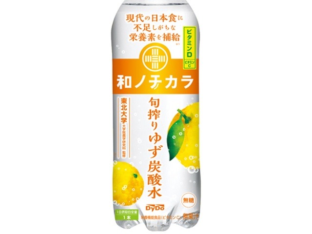 【ケース販売】ダイドー 和ノチカラ 旬搾りゆず炭酸水Ｐ５００ｍｌ  ×24 【全国送料無料】(一部地域別途)・まとめ買い・防災備蓄にも最適の画像