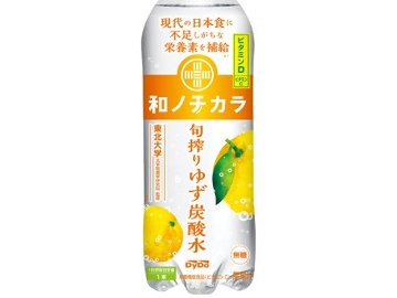 【ケース販売】ダイドー 和ノチカラ 旬搾りゆず炭酸水Ｐ５００ｍｌ  ×24 【全国送料無料】(一部地域別途)・まとめ買い・防災備蓄にも最適の画像