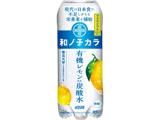 【ケース販売】ダイドー 和ノチカラ 有機レモン使用炭酸水Ｐ５００  ×24 【全国送料無料】(一部地域別途)・まとめ買い・防災備蓄にも最適の画像
