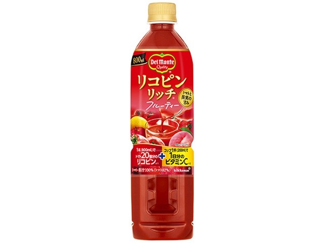 【ケース販売】ＤＭ リコピンリッチ フルーティー８００ｍｌ ×15 【全国送料無料】(一部地域別途)・まとめ買い・防災備蓄にも最適の画像