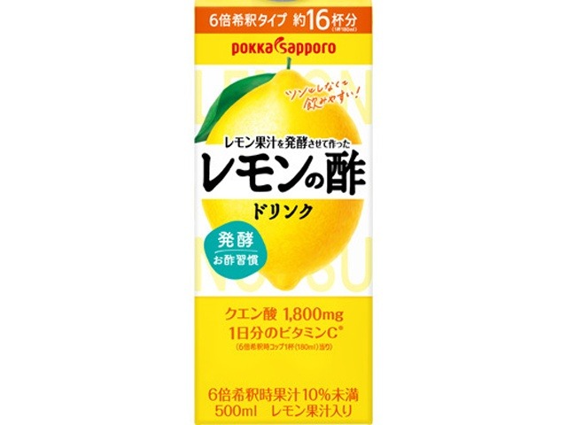 【ケース販売】ポッカサッポロフード レモンの酢ドリンク 紙５００ｍｌ ×12 【全国送料無料】(一部地域別途)・まとめ買い・防災備蓄にも最適の画像
