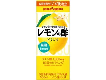 【ケース販売】ポッカサッポロフード レモンの酢ドリンク 紙５００ｍｌ ×12 【全国送料無料】(一部地域別途)・まとめ買い・防災備蓄にも最適の画像