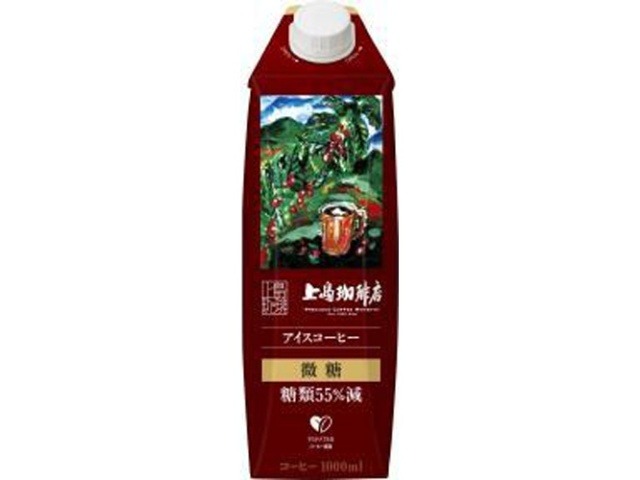 【ケース販売】上島珈琲店 アイスコーヒー微糖１０００ｍｌ ×12 【全国送料無料】(一部地域別途)・まとめ買い・防災備蓄にも最適の画像