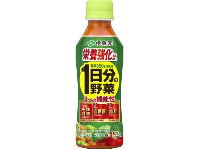 【ケース販売】伊藤園 機能性栄養強化１日分の野菜 Ｐ２６５ｇ ×24 【全国送料無料】(一部地域別途)・まとめ買い・防災備蓄にも最適の画像