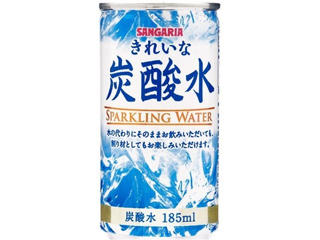 【ケース販売】サンガリア きれいな炭酸水１８５ｍｌ缶 ×30 【全国送料無料】(一部地域別途)・まとめ買い・防災備蓄にも最適の画像