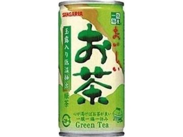 【ケース販売】サンガリア おいしいお茶玉露入り１９０ｇ缶 ×30 【全国送料無料】(一部地域別途)・まとめ買い・防災備蓄にも最適の画像