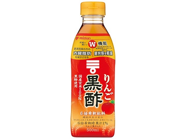 【ケース販売】ミツカン りんご黒酢 ５００ｍｌ ×6 【全国送料無料】(一部地域別途)・まとめ買い・防災備蓄にも最適の画像