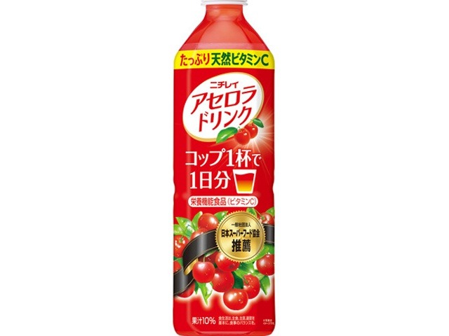 【ケース販売】ニチレイ アセロラドリンク ９００ｍｌ ×12 【全国送料無料】(一部地域別途)・まとめ買い・防災備蓄にも最適の画像