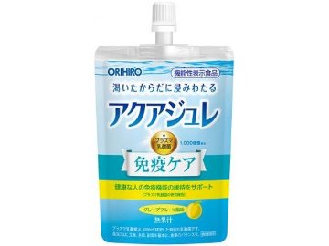 【ケース販売】オリヒロプランデュ アクアジュレ 免疫ケア１３０ｇ  ×48 【全国送料無料】(一部地域別途)・まとめ買い・防災備蓄にも最適の画像