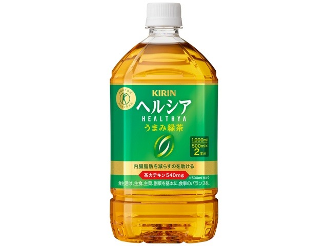【ケース販売】キリン ヘルシア うまみ緑茶Ｐ１０００ｍｌ  ×12 【全国送料無料】(一部地域別途)・まとめ買い・防災備蓄にも最適の画像