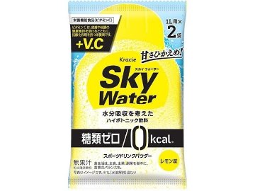 【ケース販売】クラシエフーズ販売 スカイウォーター レモン１Ｌ用２袋  ×80 【全国送料無料】(一部地域別途)・まとめ買い・防災備蓄にも最適の画像