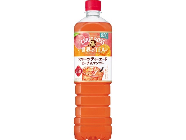 【ケース販売】クラフトボス 世界のＴＥＡフルーツティーＰ９５０  ×12 【全国送料無料】(一部地域別途)・まとめ買い・防災備蓄にも最適の画像