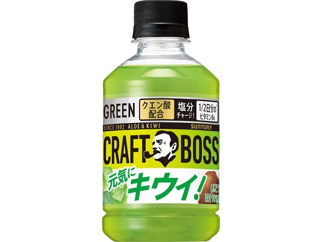 【ケース販売】クラフトボス アロエ＆キウイ Ｐ２８０ｍｌ  ×24 【全国送料無料】(一部地域別途)・まとめ買い・防災備蓄にも最適の画像