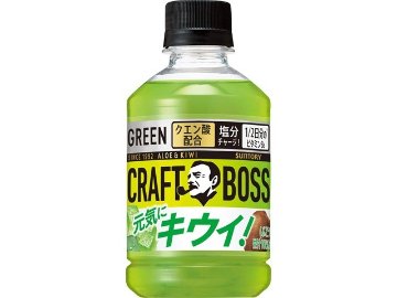 【ケース販売】クラフトボス アロエ＆キウイ Ｐ２８０ｍｌ  ×24 【全国送料無料】(一部地域別途)・まとめ買い・防災備蓄にも最適の画像