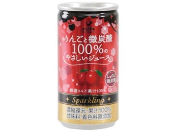 【ケース販売】富永 神戸居留地 りんごと微炭酸１００％缶１８５ ×20 【全国送料無料】(一部地域別途)・まとめ買い・防災備蓄にも最適の画像