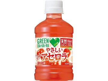 【ケース販売】ＧＲＥＥＮ ＤＡＫＡＲＡ やさしいアセロラＰ２８０  ×24 【全国送料無料】(一部地域別途)・まとめ買い・防災備蓄にも最適の画像