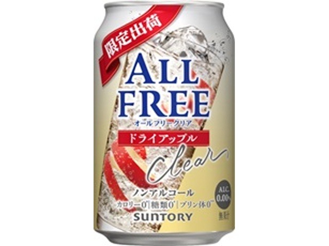 【ケース販売】サントリー オールフリークリアドライアップル３５０ ×24 【全国送料無料】(一部地域別途)・まとめ買い・防災備蓄にも最適の画像