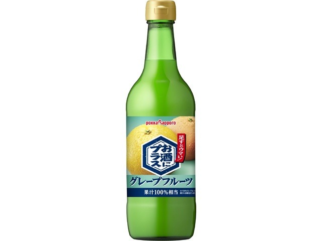【ケース販売】ポッカサッポロフード お酒にプラスグレープフルーツ５４０ｍｌビン ×12 【全国送料無料】(一部地域別途)・まとめ買い・防災備蓄にも最適の画像