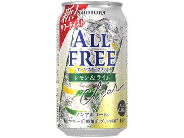 【ケース販売】オールフリー クリア レモン＆ライム ３５０ｍｌ ×24 【全国送料無料】(一部地域別途)・まとめ買い・防災備蓄にも最適の画像