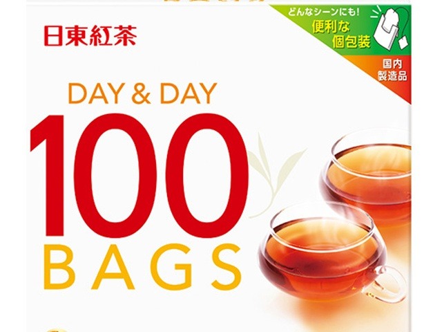 【ケース販売】日東 ＤＡＹ＆ＤＡＹティーバッグ１００袋  ×12 【全国送料無料】(一部地域別途)・まとめ買い・防災備蓄にも最適の画像