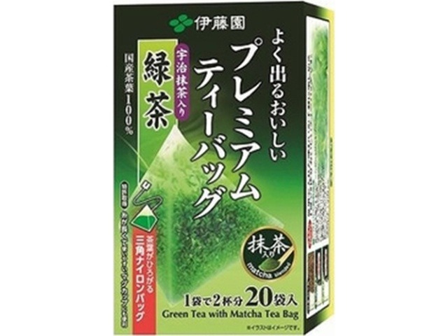 【ケース販売】伊藤園 よく出るプレミアムＴＢ抹茶入り緑茶 ２０袋  ×8 【全国送料無料】(一部地域別途)・まとめ買い・防災備蓄にも最適の画像