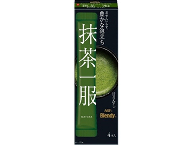 【ケース販売】ブレンディ 抹茶一服ミルクなし４本 ×12 【全国送料無料】(一部地域別途)・まとめ買い・防災備蓄にも最適の画像