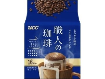 【ケース販売】ＵＣＣ 職人の珈琲 まろやか味のマイルド１６Ｐ  ×12 【全国送料無料】(一部地域別途)・まとめ買い・防災備蓄にも最適の画像