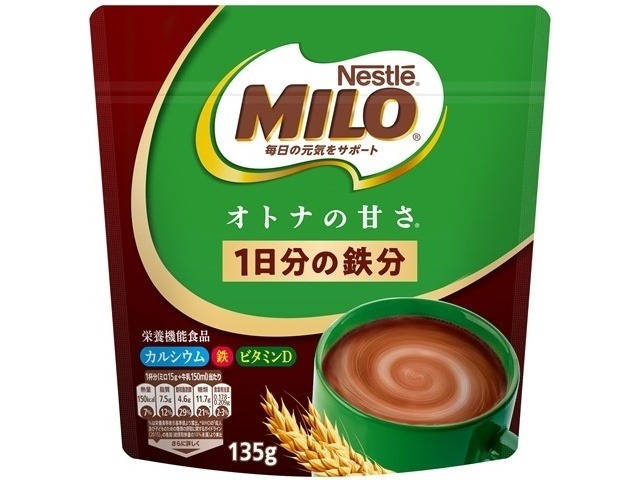 【ケース販売】ネスレ ミロ オトナの甘さ１３５ｇ  ×12 【全国送料無料】(一部地域別途)・まとめ買い・防災備蓄にも最適の画像