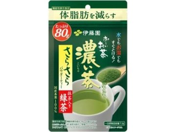 【ケース販売】伊藤園 体脂肪減お?いお茶濃い茶さらさら抹茶８０ｇ  ×6 【全国送料無料】(一部地域別途)・まとめ買い・防災備蓄にも最適の画像