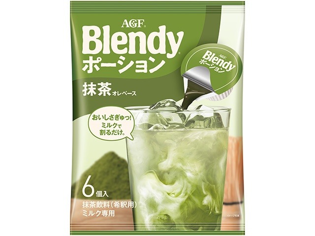 【ケース販売】ブレンディ ポーション抹茶オレベース ６個 ×12 【全国送料無料】(一部地域別途)・まとめ買い・防災備蓄にも最適の画像