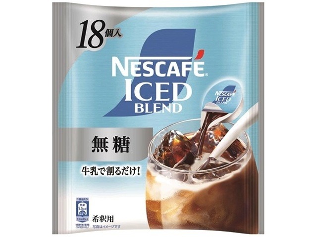 【ケース販売】ネスカフェ アイスブレンド ポーション無糖１８個  ×12 【全国送料無料】(一部地域別途)・まとめ買い・防災備蓄にも最適の画像
