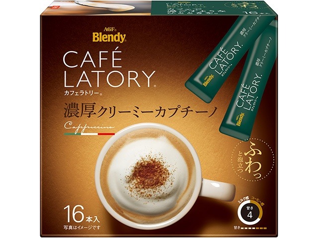【ケース販売】カフェラトリー スティック カプチーノ１６本  ×6 【全国送料無料】(一部地域別途)・まとめ買い・防災備蓄にも最適の画像