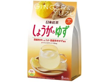 【ケース販売】日東紅茶 しょうが＆ゆず ８Ｐ ×24 【全国送料無料】(一部地域別途)・まとめ買い・防災備蓄にも最適の画像