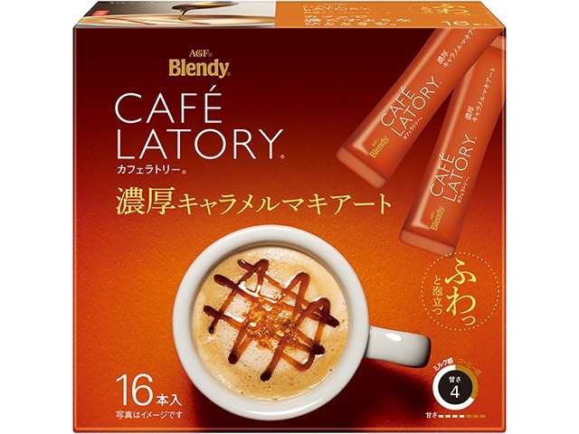 【ケース販売】カフェラトリー スティック キャラメル１６本  ×6 【全国送料無料】(一部地域別途)・まとめ買い・防災備蓄にも最適の画像