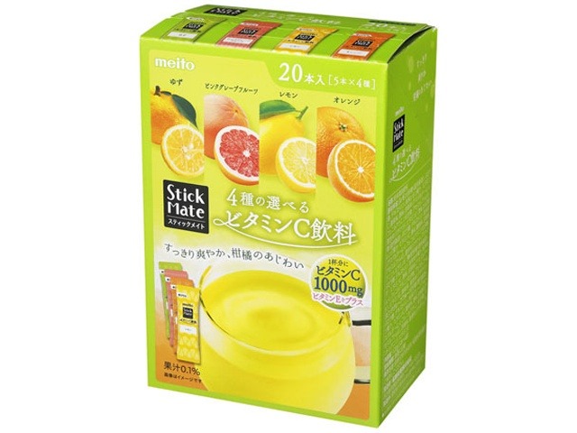 【ケース販売】ｍｅｉｔｏ スティックメイトビタミンＣアソート２０Ｐ   ×6 【全国送料無料】(一部地域別途)・まとめ買い・防災備蓄にも最適の画像