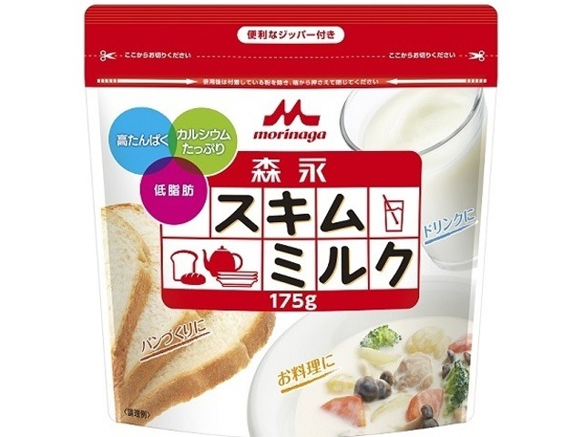 【ケース販売】森乳 スキムミルク １７５ｇ   ×12 【全国送料無料】(一部地域別途)・まとめ買い・防災備蓄にも最適の画像
